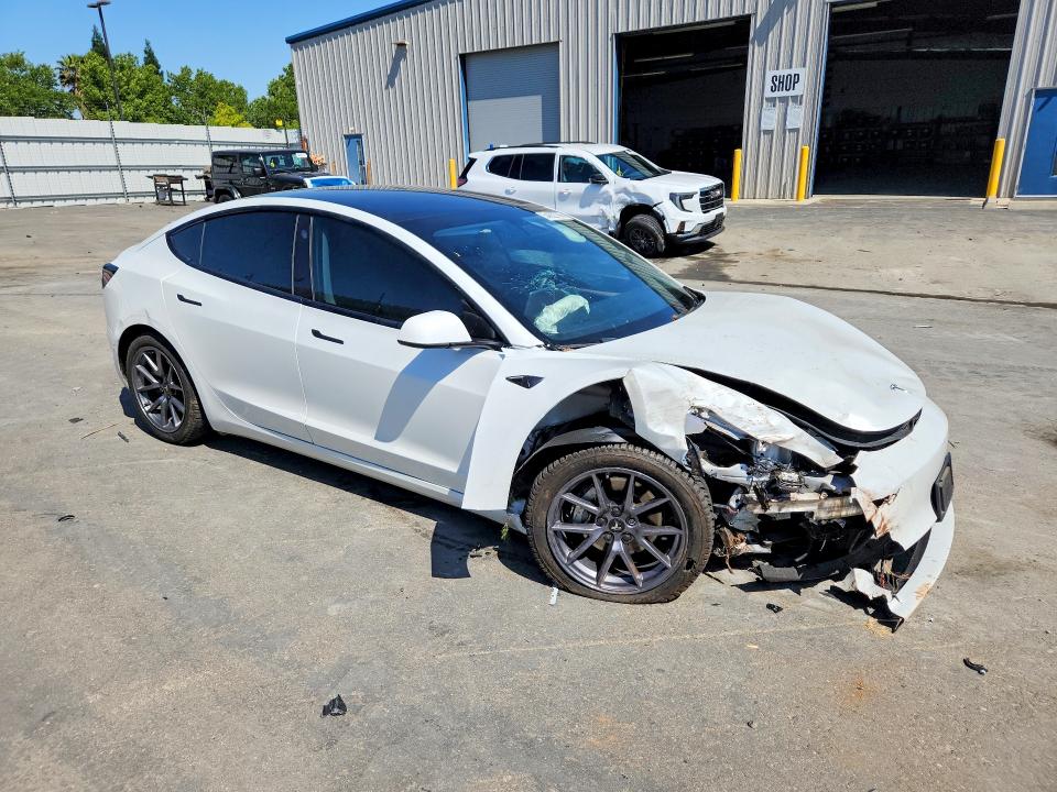 2021 Tesla Model 3 VIN 5YJ3E1EB0MF995966 COPART salvage auction — FRONT END, Ca - Salvage Certificate, sold $3,550 on 2026-07-14 (photo 4)