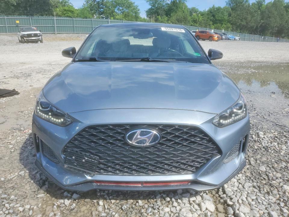 2019 Hyundai Veloster VIN KMHTH6AB1KU010472 COPART salvage auction — REAR END, Tn - Salvage Certificate, sold $2,550 on 2026-07-28 (photo 5)