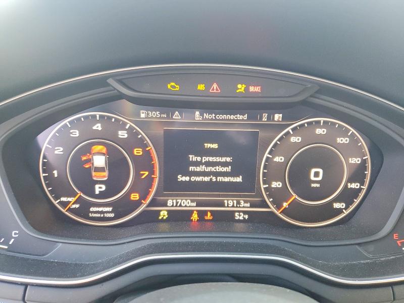 2018 Audi A4 VIN WAUKMAF47JN020065 COPART salvage auction — FRONT END, Il - Salvage Certificate, sold $2,500 on 2026-07-02 (photo 9)