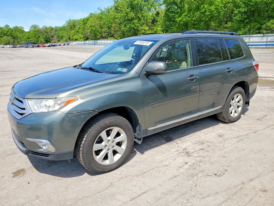 2012 Toyota Highlander VIN 5TDBK3EH7CS117224 COPART salvage auction — MECHANICAL, Pa - Cert Of Title, sold $4,550 on 2026-07-02 (photo 1)