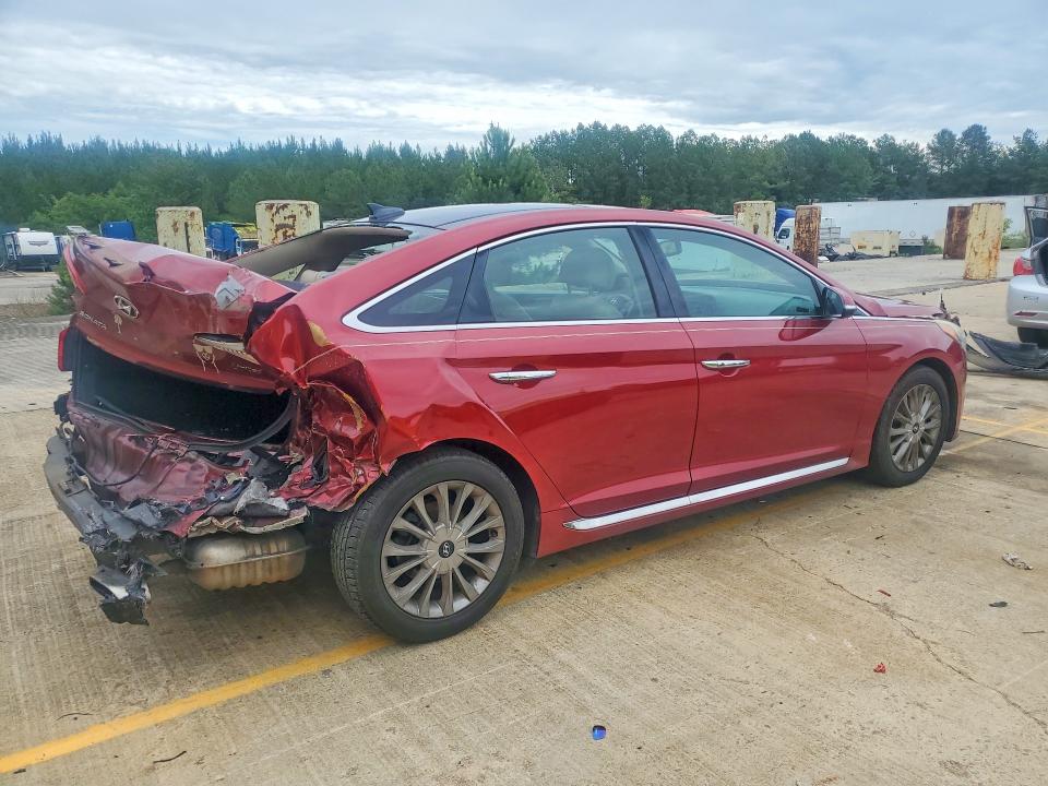 2015 Hyundai Sonata VIN 5NPE34AF0FH021949 COPART salvage auction — REAR END, Sc - Cert Of Title-Salvage, sold $750 on 2026-07-03 (photo 3)
