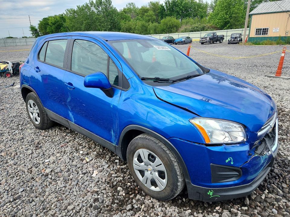 2016 Chevrolet Trax VIN KL7CJKSB7GB760989 COPART salvage auction — FRONT END, Il - Salvage Certificate, sold $1,650 on 2026-07-06 (photo 4)