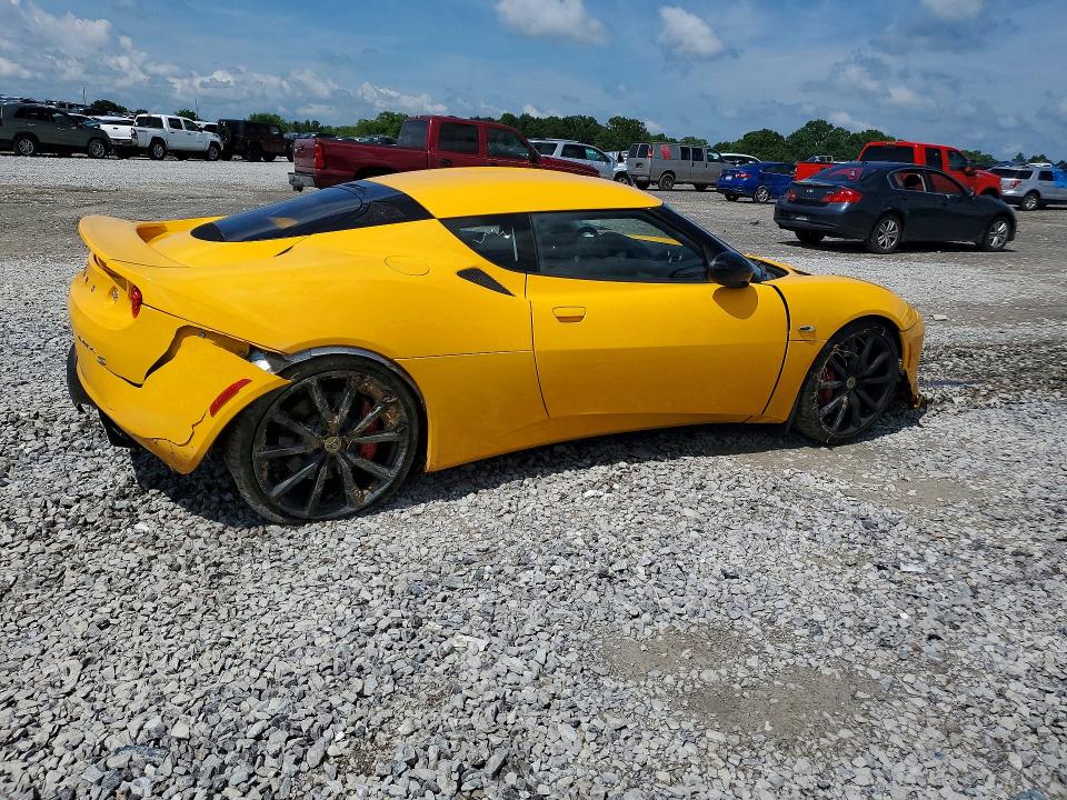 2014 Lotus Evora VIN SCCLMDSUXEHA10019 COPART salvage auction — ALL OVER, Tn - Salvage Certificate, sold $12,500 on 2026-07-02 (photo 3)