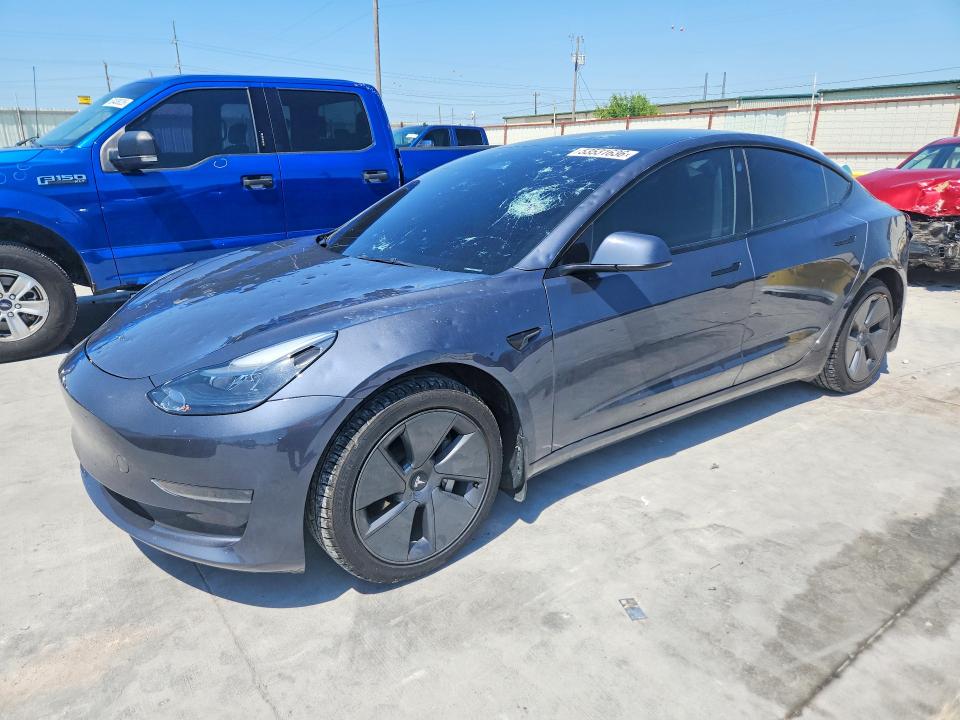 2023 Tesla Model 3 VIN 5YJ3E1EA2PF467924 COPART salvage auction — HAIL, Tx - Certificate Of Title, sold $1,150 on 2026-07-10 (photo 1)