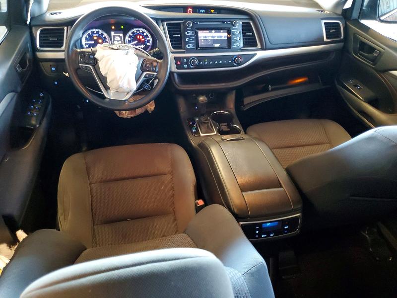 2018 Toyota Highlander VIN 5TDZARFH0JS035349 COPART salvage auction — FRONT END, Ca - Salvage Certificate, sold $5,900 on 2026-07-02 (photo 8)