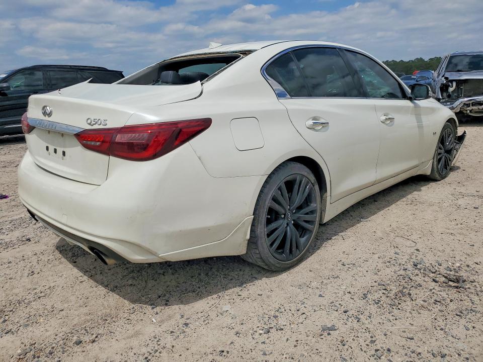 2018 Infiniti Q50 VIN JN1EV7AP6JM355862 COPART salvage auction — FRONT END, Tx - Salvage Vehicle Title, sold $3,000 on 2026-07-31 (photo 3)