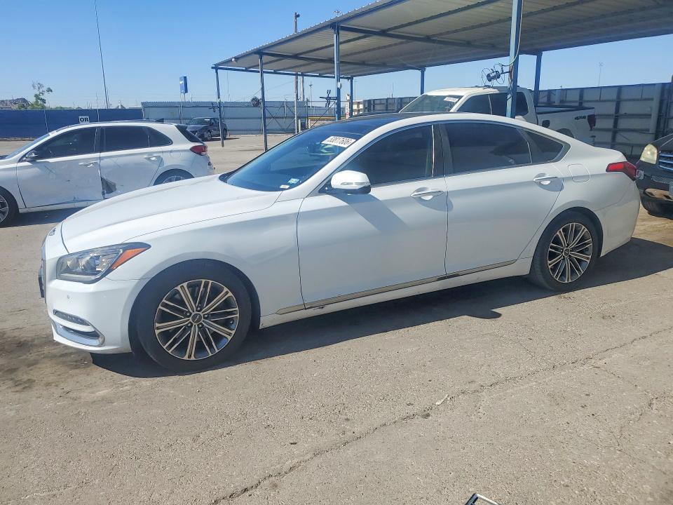 2018 Genesis G80 VIN KMHGN4JE8JU238007 COPART salvage auction — MINOR DENT/SCRATCHES, Tx - Salvage Vehicle Title, sold $2,650 on 2026-07-31 (photo 1)