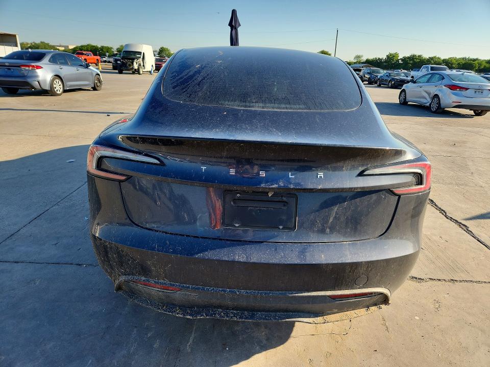 2024 Tesla Model 3 VIN 5YJ3E1EA0RF872134 COPART salvage auction — SIDE, Tx - Certificate Of Title, sold $5,200 on 2026-07-30 (photo 6)