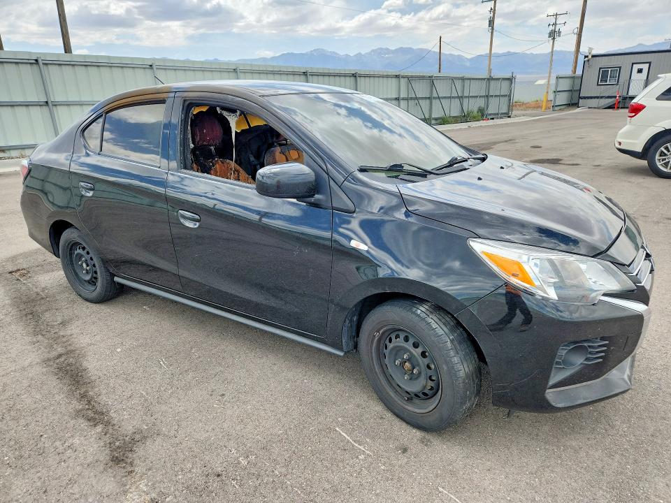 2022 Mitsubishi Mirage VIN ML32FUFJ9NHF07296 COPART salvage auction — INTERIOR BURN, Ut - Salvage Certificate, sold $225 on 2026-07-28 (photo 4)