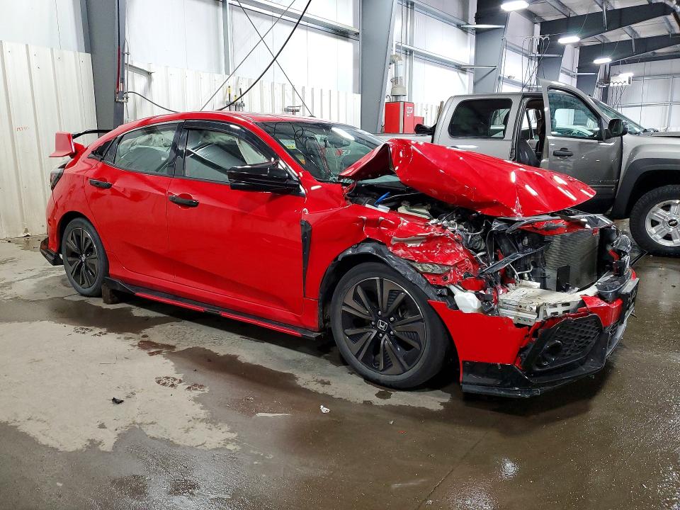 2018 Honda Civic VIN SHHFK7H7XJU201503 COPART salvage auction — FRONT END, Mn - Cert Of Title-Salvage, sold $2,750 on 2026-07-21 (photo 4)