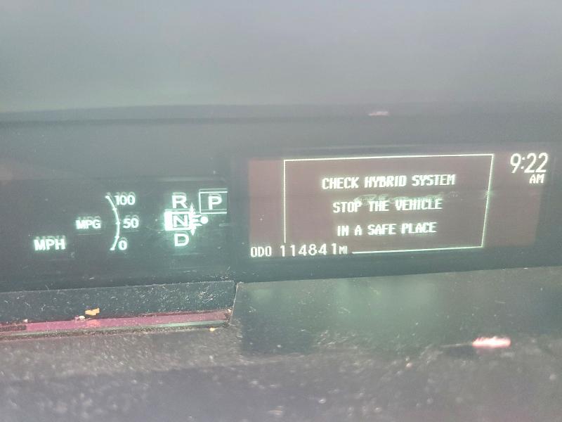 2014 Toyota Prius VIN JTDKN3DU3E1786189 COPART salvage auction — FRONT END, Ga - Cert Of Title-Salvage, sold $3,100 on 2026-07-06 (photo 9)