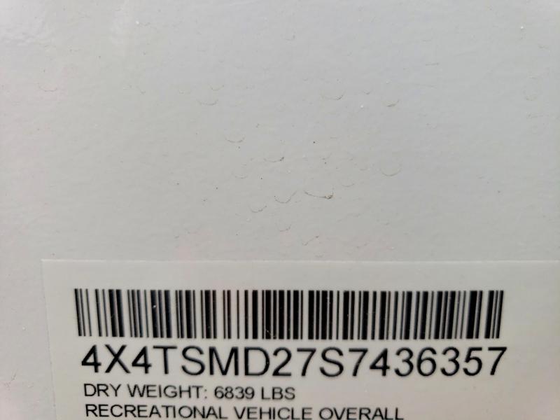 2025 Foresriver VIN 4X4TSMD27S7436357 COPART salvage auction — WATER/FLOOD, NH - CERT OF TTL-FLOOD SALVAGE, sold $9,700 on 2026-09-03 (photo 8)