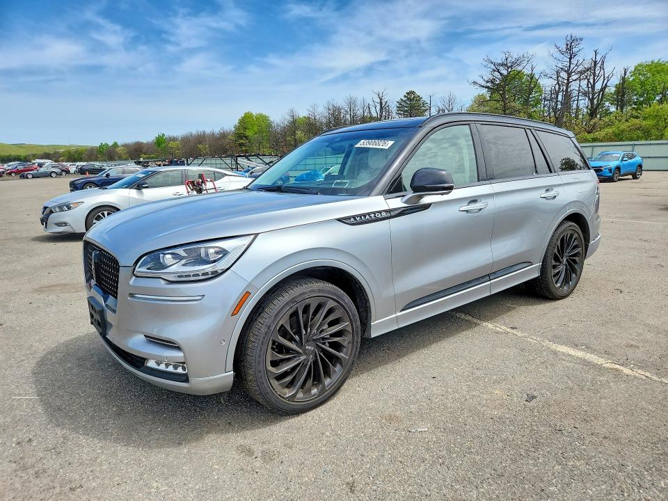 2023 Lincoln Aviator VIN 5LM5J9XC0PGL21358 COPART salvage auction — Rear End, NY - MV-907A SALVAGE CERTIFICATE, sold $17,700 on 2026-06-24 (photo 1)