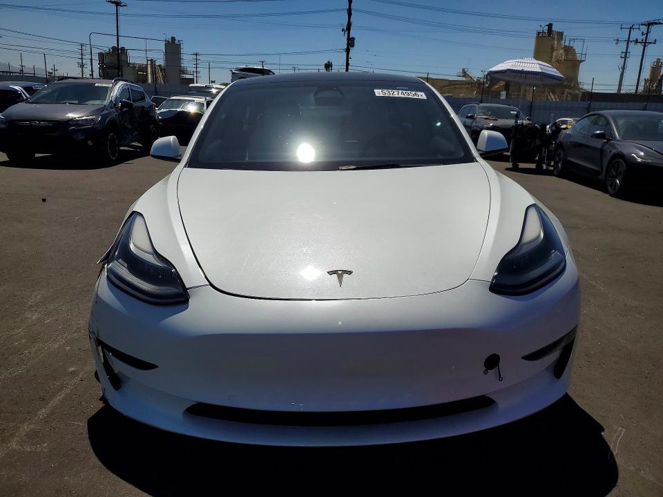 2022 Tesla Model 3 VIN 5YJ3E1EB3NF269245 COPART salvage auction — FRONT END, Ca - Salvage Certificate, sold $9,700 on 2026-07-15 (photo 5)