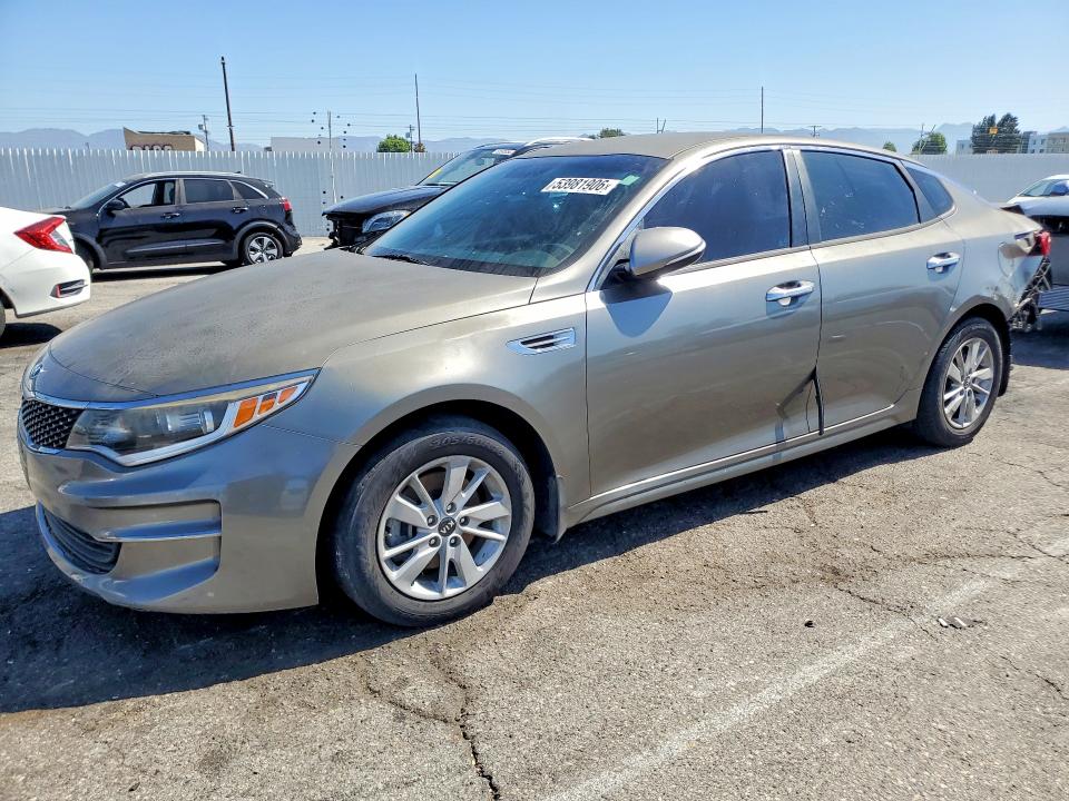 2016 Kia Optima VIN 5XXGT4L32GG105960 COPART salvage auction — REAR END, Ca - Salvage Certificate, sold $700 on 2026-07-21 (photo 1)