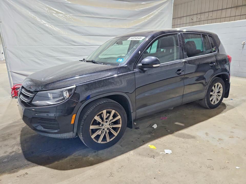 2014 Volkswagen Tiguan VIN WVGBV3AXXEW551740 COPART salvage auction — REAR END, Nh - Cert Of Title-Salvage, sold $100 on 2026-07-28 (photo 1)