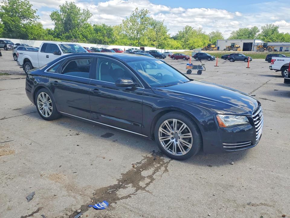 2013 Audi A8 VIN WAURGAFD9DN034088 COPART salvage auction — MINOR DENT/SCRATCHES, Mo - Salvage Certificate Of Title, sold $6,100 on 2026-07-24 (photo 4)