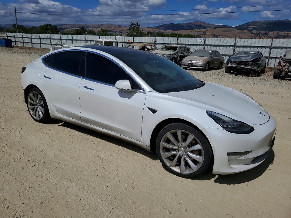 2020 Tesla Model 3 VIN 5YJ3E1EB2LF638450 COPART salvage auction — REAR END, Ca - Salvage Certificate, sold $4,750 on 2026-07-14 (photo 4)