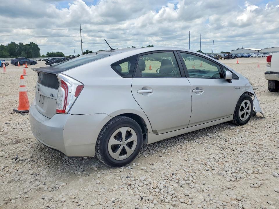 2013 Toyota Prius VIN JTDKN3DU4D5664691 COPART salvage auction — FRONT END, TX - SALVAGE VEHICLE TITLE (P), sold $150 on 2026-07-28 (photo 3)
