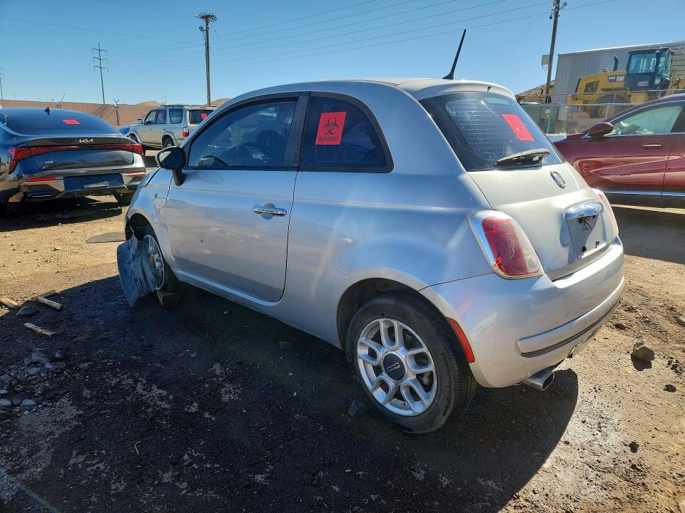 2013 Fiat 500 VIN 3C3CFFAR5DT545815 COPART salvage auction — FRONT END, Nm - Cert Of Title-Salvage, sold $175 on 2026-07-09 (photo 2)