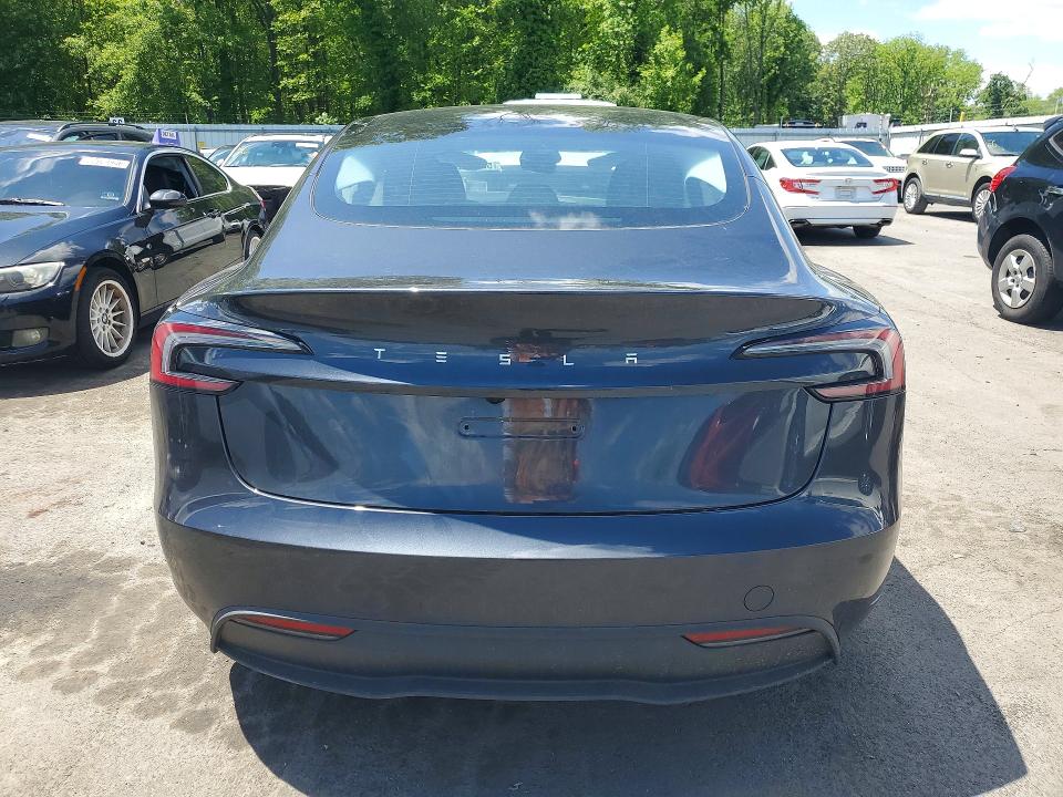 2025 Tesla Model 3 VIN 5YJ3E1EA9SF980158 COPART salvage auction — FRONT END, Nj - Cert Of Title-Salvage, sold $7,200 on 2026-07-28 (photo 6)