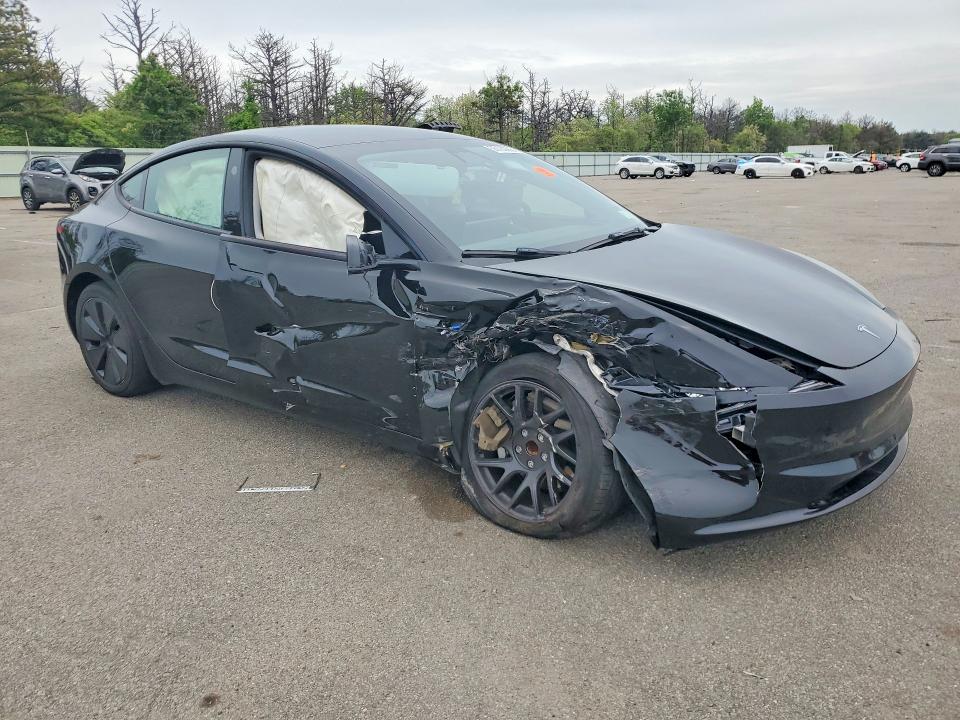 2024 Tesla Model 3 VIN 5YJ3E1EA3RF772805 COPART salvage auction — FRONT END, NY - MV-907A SALVAGE CERTIFICATE, sold $8,000 on 2026-07-27 (photo 4)