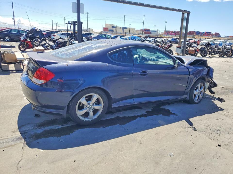 2005 Hyundai Tiburon VIN KMHHM65D95U157351 COPART salvage auction — FRONT END, CA - SALVAGE CERTIFICATE, sold $175 on 2026-07-24 (photo 3)