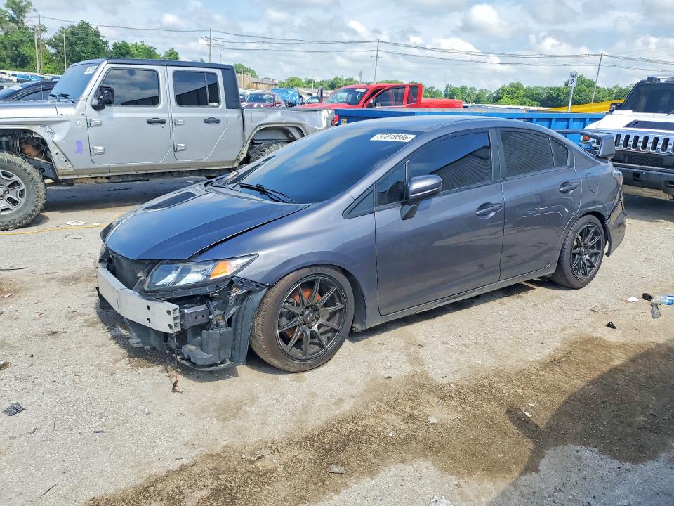 2014 Honda Civic VIN 2HGFB2F52EH552882 COPART salvage auction — FRONT END, Ky - Cert Of Title-Salvage, sold $600 on 2026-07-29 (photo 1)