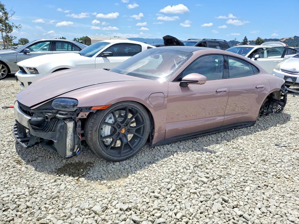 2024 Porsche Taycan VIN WP0AD2Y19RSA47498 COPART salvage auction — REAR END, Ca - Salvage Certificate, sold $31,000 on 2026-08-18 (photo 1)