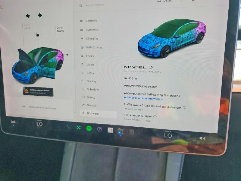 2021 Tesla Model 3 VIN 5YJ3E1EAXMF943011 COPART salvage auction — SIDE, Ca - Salvage Certificate, sold $5,600 on 2026-07-16 (photo 9)