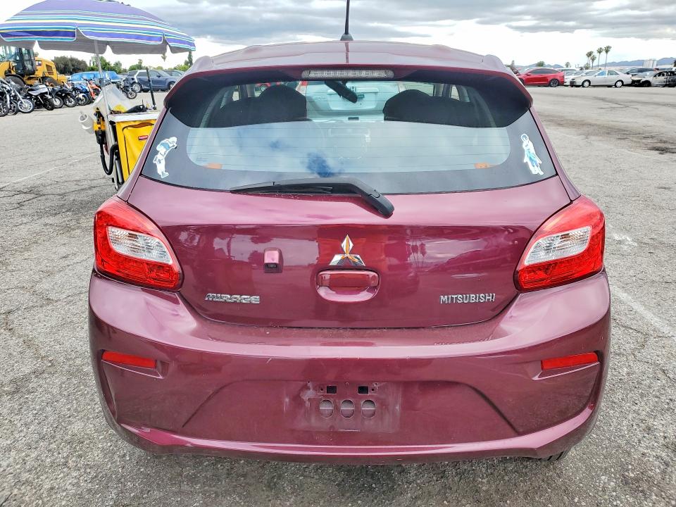 2019 Mitsubishi Mirage VIN ML32A3HJ4KH013717 COPART salvage auction — FRONT END, Ca - Salvage Certificate, sold $1,400 on 2026-07-02 (photo 6)