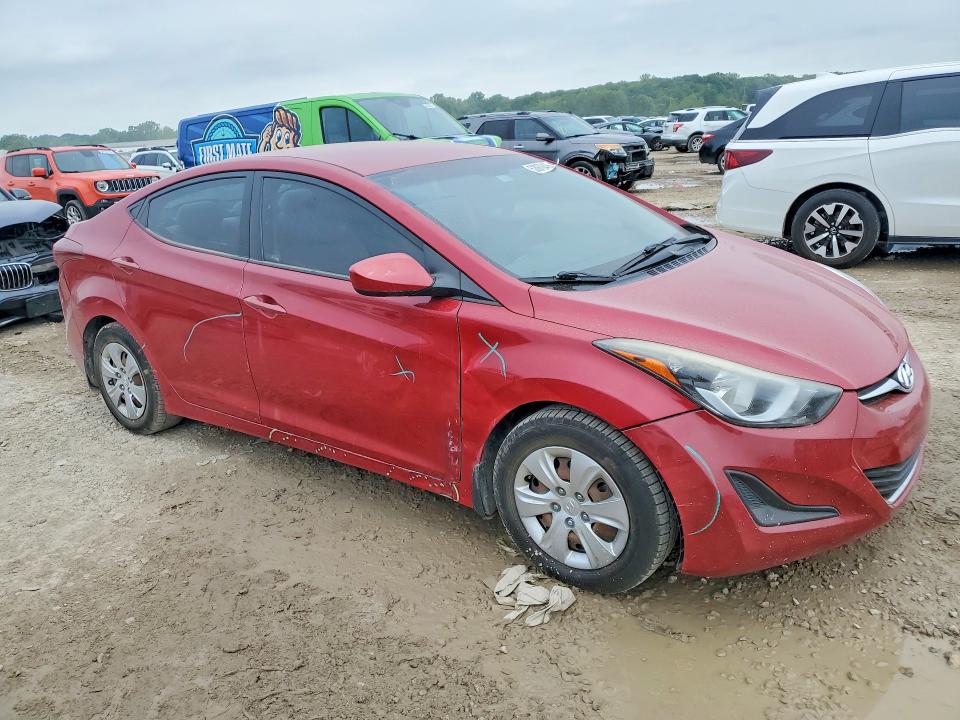 2016 Hyundai Elantra VIN KMHDH4AE0GU546274 COPART salvage auction — SIDE, Ks - Cert Of Title-Salvage, sold $1,550 on 2026-07-09 (photo 4)