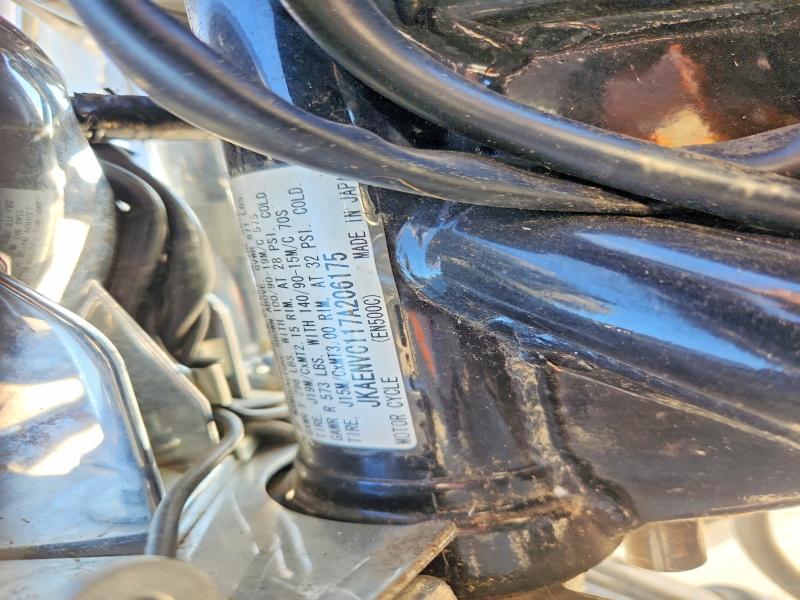 2007 Kawasaki Vulcan900b VIN JKAENVC117A206175 COPART salvage auction — ALL OVER, AL - CERT OF TITLE-SALVAGE TITLE, sold $200 on 2026-07-02 (photo 8)