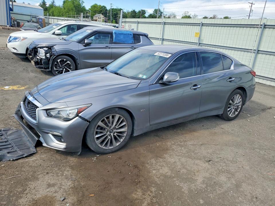 2018 Infiniti Q50 VIN JN1EV7AR4KM554749 COPART salvage auction — FRONT END, Pa - Certificate Of Salvage, sold $2,950 on 2026-07-02 (photo 1)