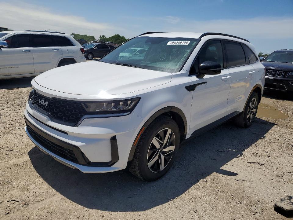 2022 Kia Sorento VIN 5XYRL4LC1NG127661 COPART salvage auction — HAIL, Ks - Cert Of Title-Salvage, sold $8,500 on 2026-07-21 (photo 1)