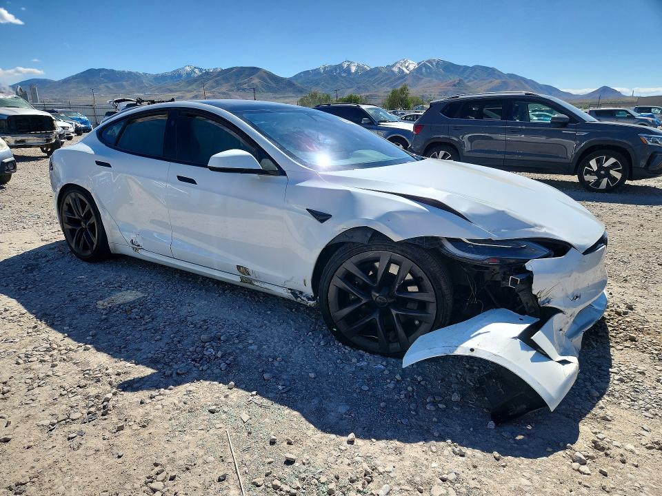 2021 Tesla Model s VIN 5YJSA1E68MF431914 COPART salvage auction — FRONT END, UT - SALVAGE CERTIFICATE, sold $16,300 on 2026-07-24 (photo 4)
