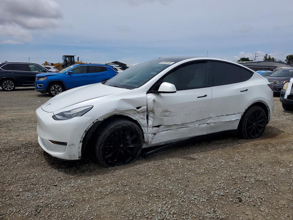 2021 Tesla Model y VIN 5YJYGDEE1MF262367 COPART salvage auction — SIDE, Ca - Salvage Certificate, sold $300 on 2026-07-24 (photo 1)