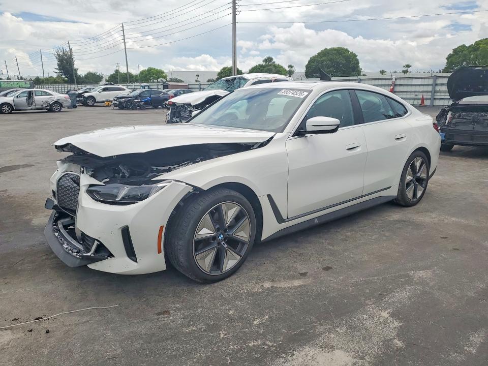 2025 BMW I4 VIN WBY23HD06SFV61214 COPART salvage auction — FRONT END, Fl - Cert Of Title Slvg Rebuildable, sold $16,600 on 2026-07-13 (photo 1)