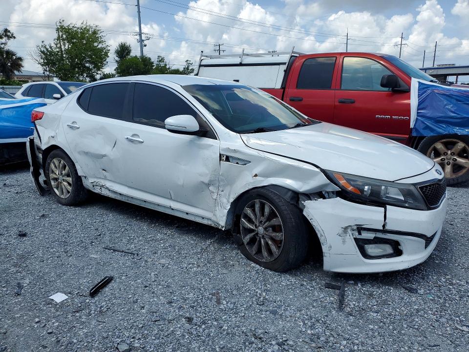 2014 Kia Optima VIN 5XXGN4A77EG342652 COPART salvage auction — SIDE, Fl - Cert Of Title Slvg Rebuildable, sold $425 on 2026-07-10 (photo 4)