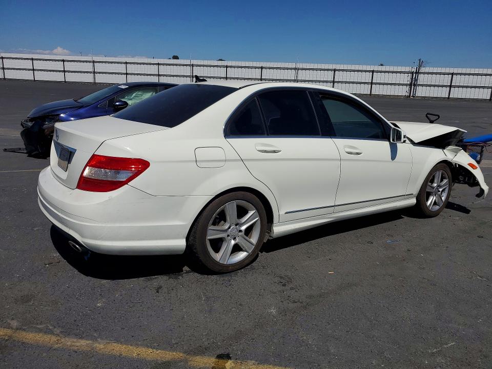 2011 Mercedes-benz C-klasse VIN WDDGF5EB2BA515749 COPART salvage auction — FRONT END, Ca - Salvage Certificate, sold $450 on 2026-07-02 (photo 3)