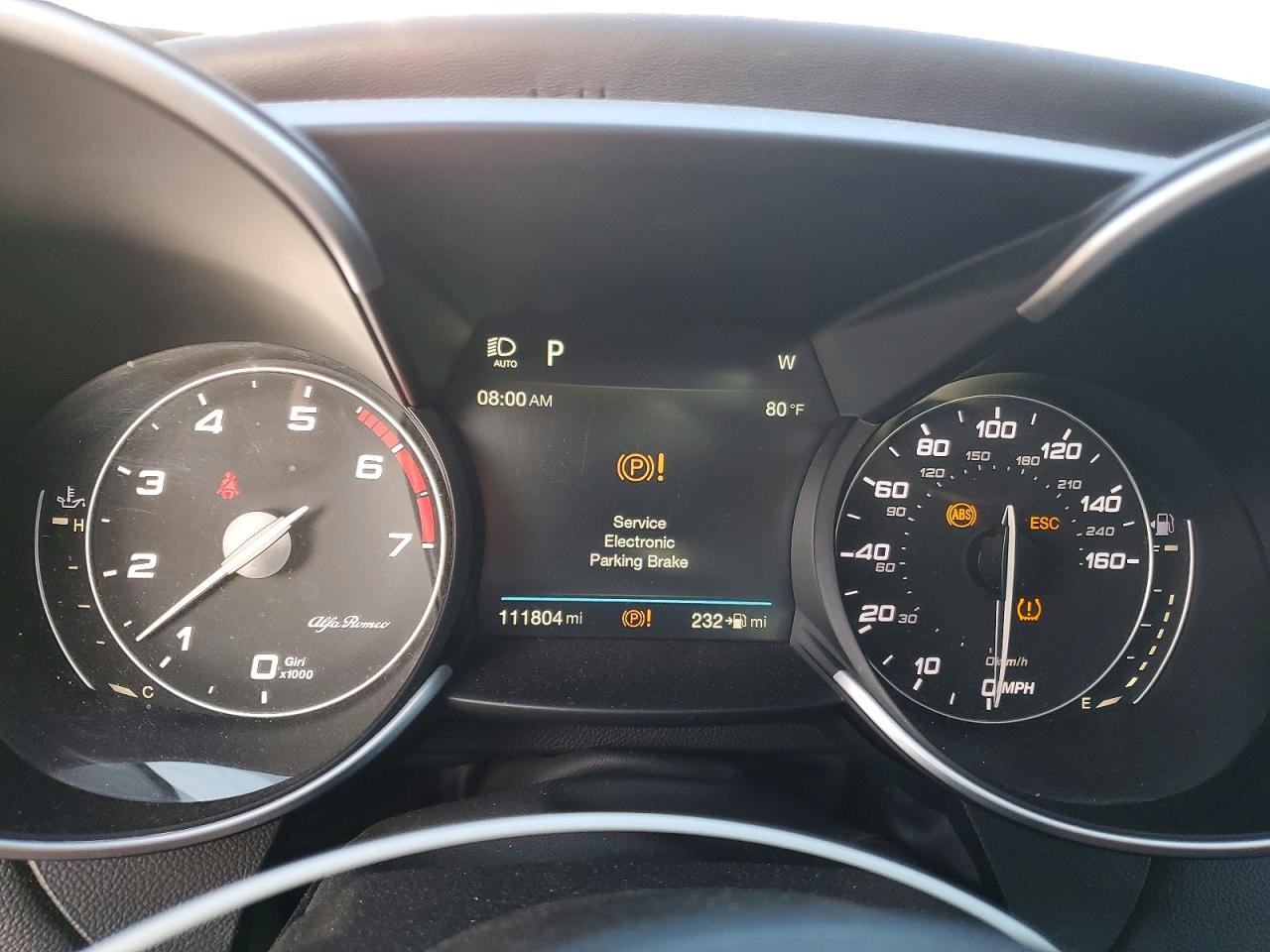 2018 Alfa Romeo Giulia VIN ZARFAECN8J7599479 COPART salvage auction — Side, TX - SALVAGE VEHICLE TITLE, sold $2,200 on 2026-07-09 (photo 9)