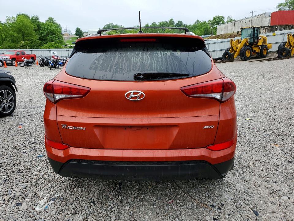 2017 Hyundai Tucson VIN KM8J3CA47HU409112 COPART salvage auction — MECHANICAL, Ky - Cert Of Title-Salvage, sold $2,900 on 2026-07-24 (photo 6)