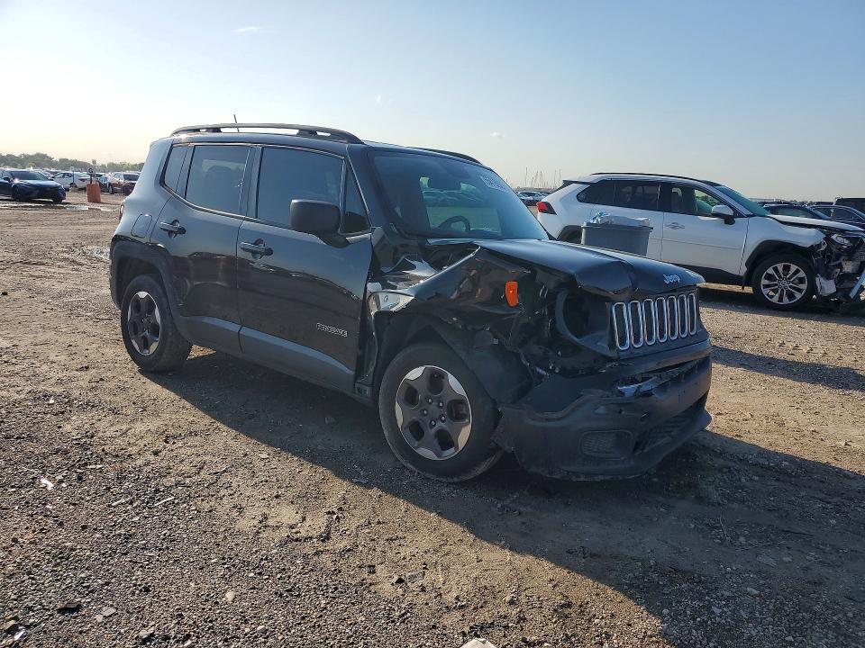 2017 Jeep Renegade VIN ZACCJAAB5HPG06528 COPART salvage auction — FRONT END, Tx - Salvage Vehicle Title, sold $1,150 on 2026-07-13 (photo 4)