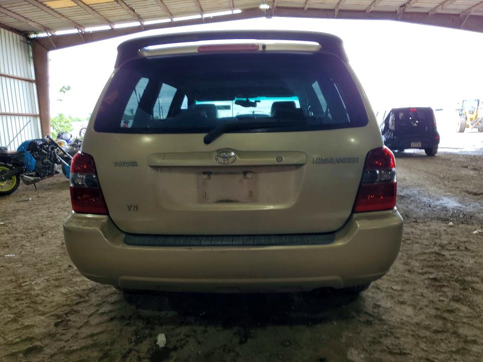 2006 Toyota Highlander VIN JTEDP21A360109220 COPART salvage auction — FRONT END, Tx - Salvage Vehicle Title, sold $625 on 2026-07-23 (photo 6)