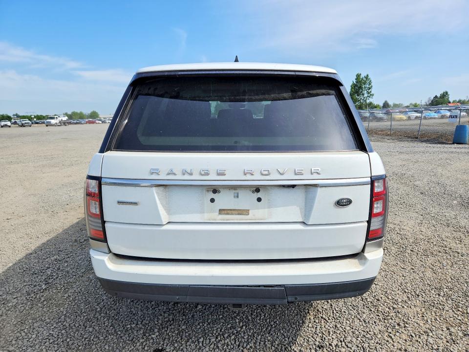2017 Land rover RANGE ROVER VIN SALGS2FE4HA320542 COPART salvage auction — FRONT END, Or - Salvage Title Certificate, sold $7,800 on 2026-08-22 (photo 6)