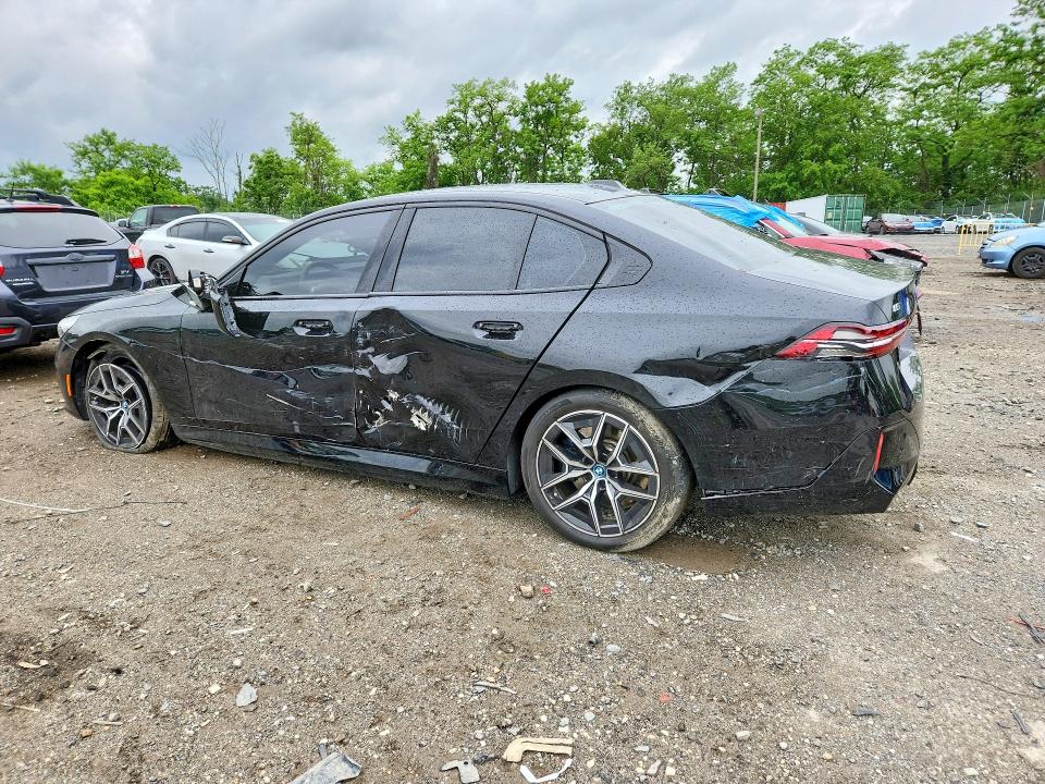 2024 BMW I5 VIN WBY43FK00RCP55605 COPART salvage auction — SIDE, Md - Cert Of Salvage < 75% Damage, sold $31,500 on 2026-09-15 (photo 2)