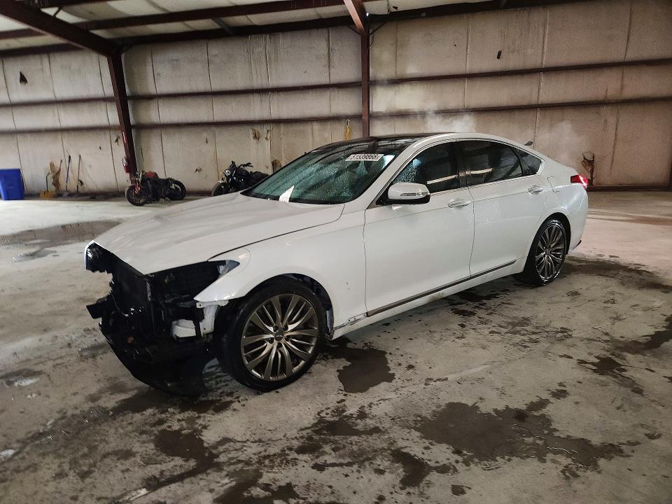 2015 Hyundai VIN KMHGN4JFXFU070502 COPART salvage auction — FRONT END, Nc - Salvage Certificate Of Title, sold $3,750 on 2026-07-06 (photo 1)