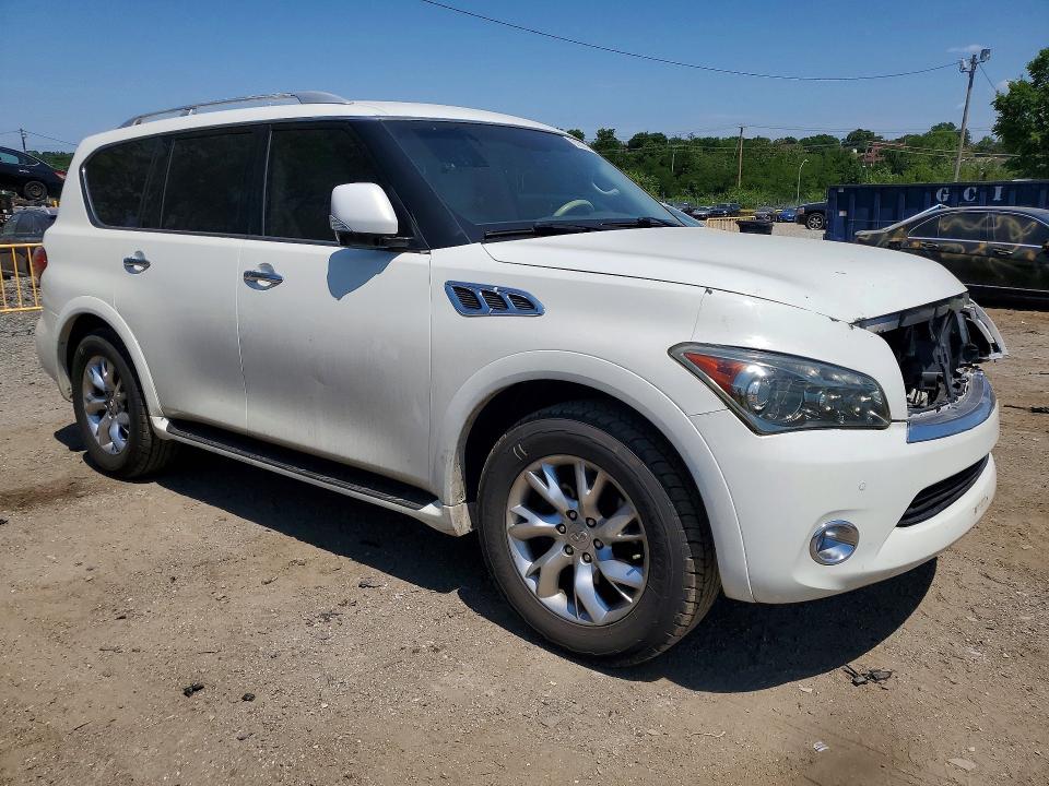 2011 Infiniti Qx56 VIN JN8AZ2NF2B9500117 COPART salvage auction — FRONT END, Md - Cert Of Salvage < 75% Damage, sold $1,550 on 2026-07-07 (photo 4)