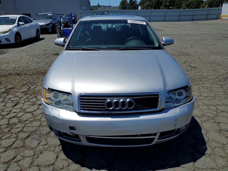 2005 Audi A4 VIN WAUJC68E05A096158 COPART salvage auction — FRONT END, Ca - Salvage Certificate, sold $925 on 2026-07-17 (photo 5)