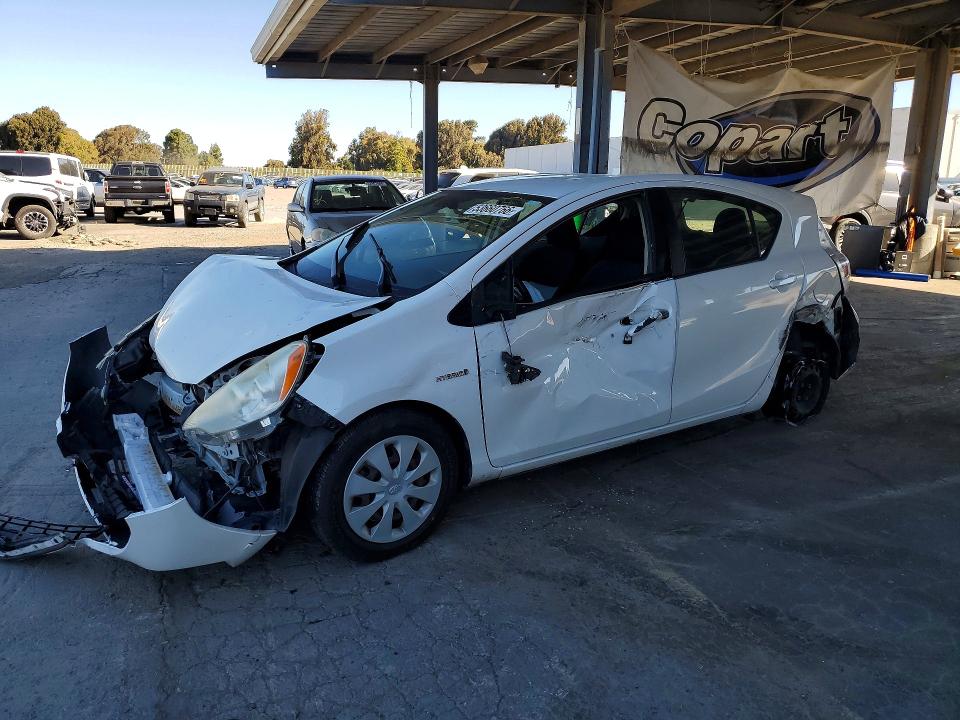 2012 Toyota Prius VIN JTDKDTB37C1516375 COPART salvage auction — FRONT END, Ca - Salvage Certificate, sold $575 on 2026-07-07 (photo 1)